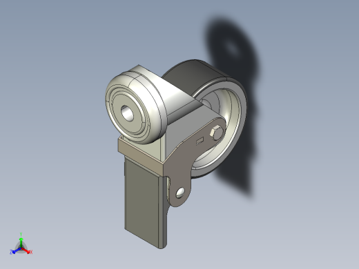 型材-KJN 50 GREY M10 50MM WHEEL正等轴测缩略图