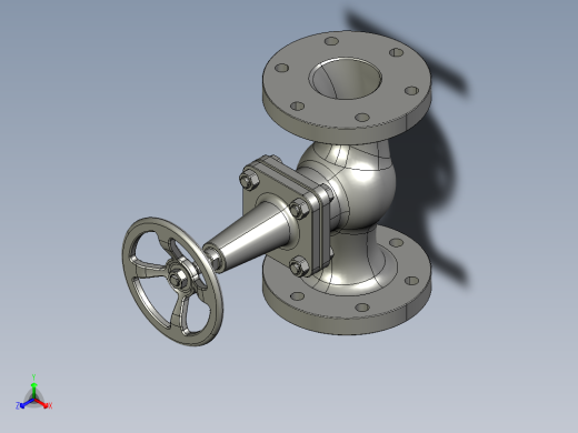 球心阀2STEP _ IGES正等轴测缩略图