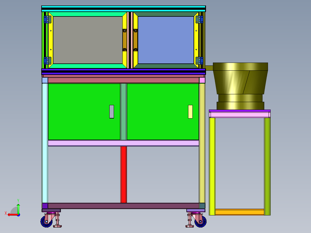工装板螺母预埋机后视图