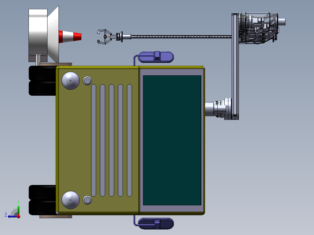 路锥收放机右视图