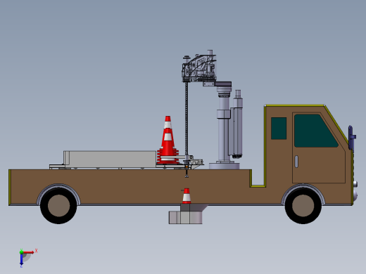 路锥收放机俯视缩略图