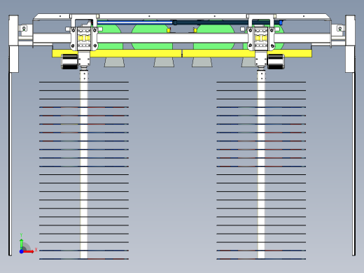 洗车机竖刷结构三维模型前视缩略图