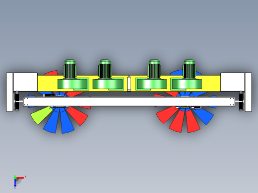 洗车机竖刷结构三维模型俯视缩略图