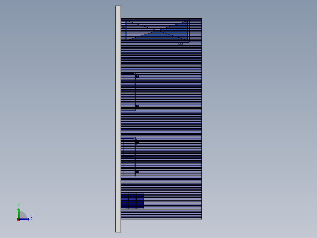 办公室布局左视图