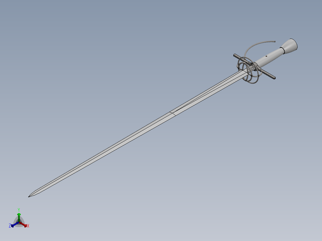 剑、宝剑(208)正等轴测图