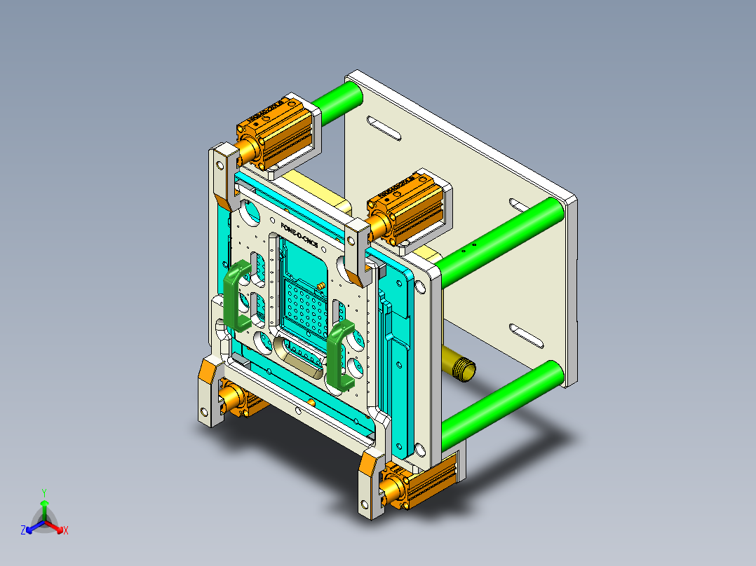FONE-D-CNC5笔记本CNC工装夹具三维模型-1114主视图
