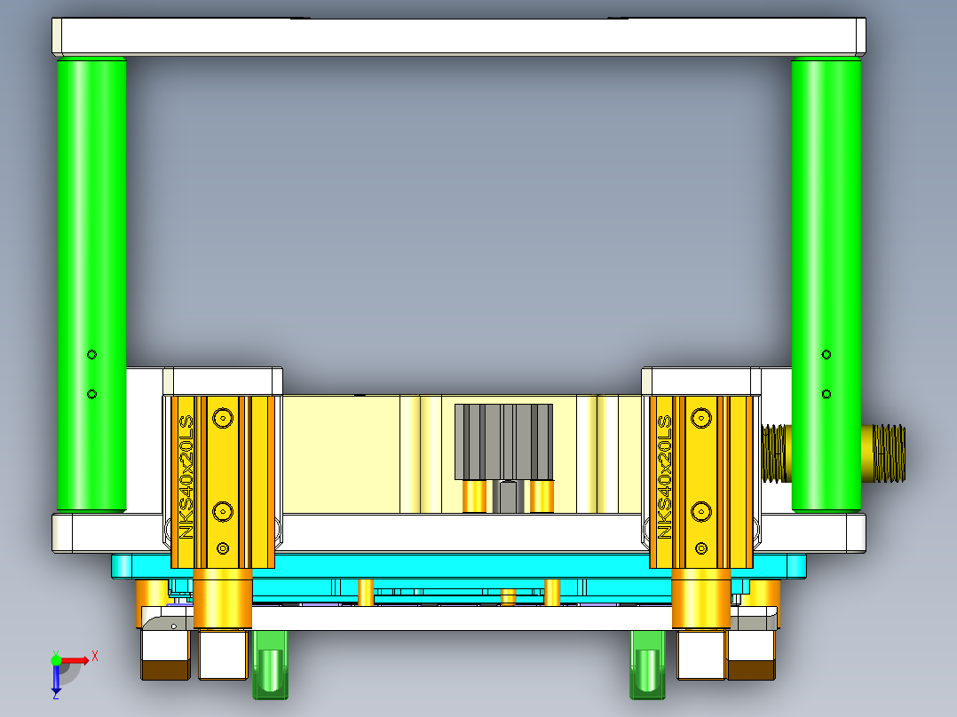 FONE-D-CNC5笔记本CNC工装夹具三维模型-1114俯视图