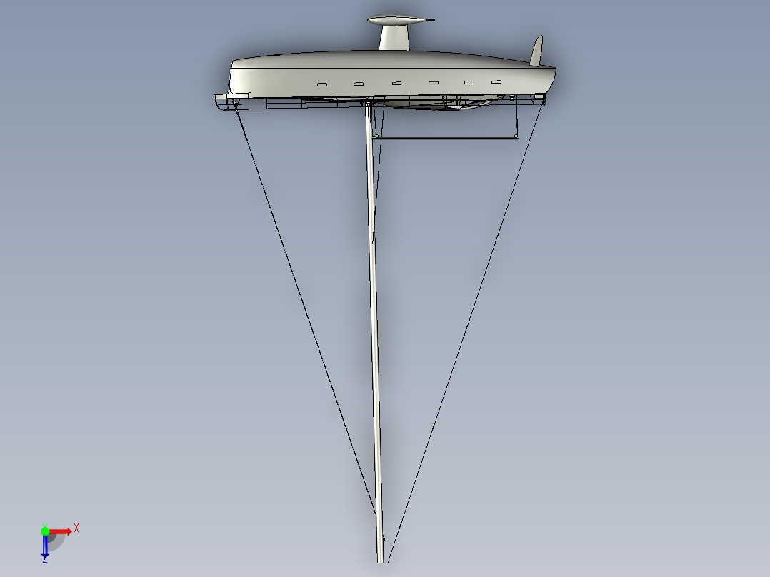 帆船游艇图纸俯视图