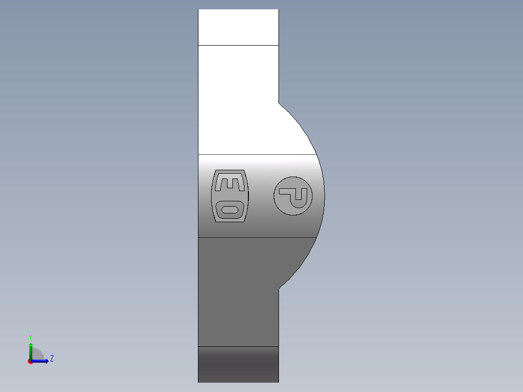 法兰接头、FL-12左视图