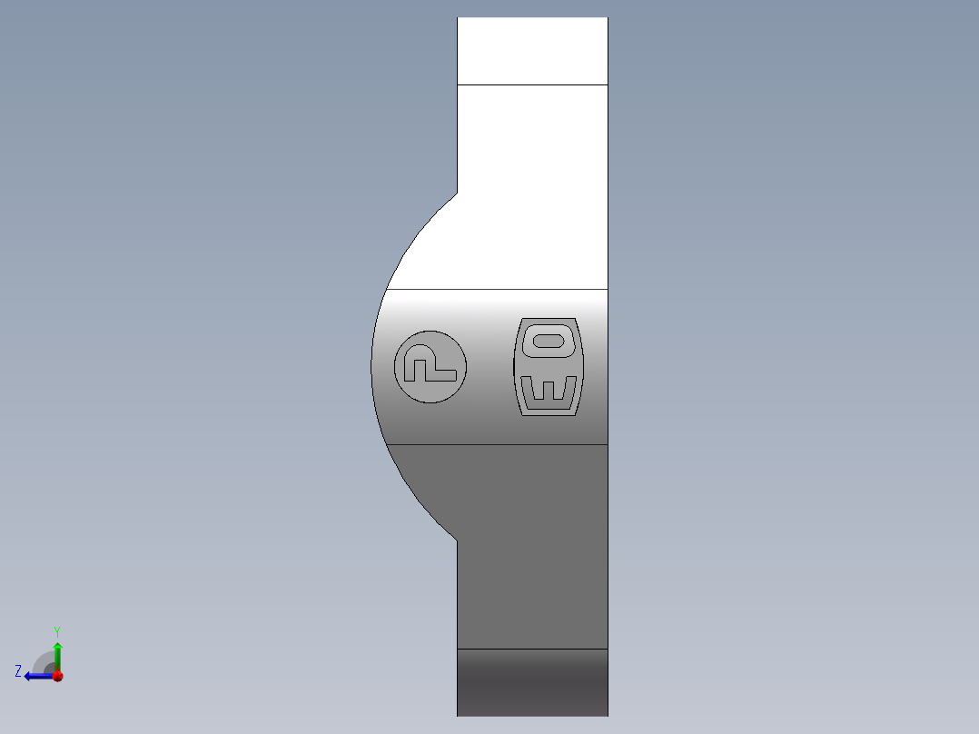 法兰接头、FL-12右视图