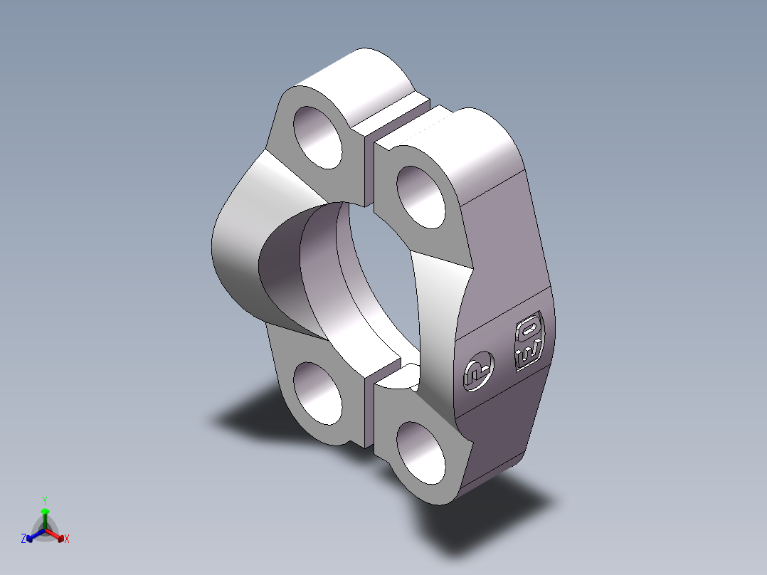 法兰接头、FL-12正等轴测图