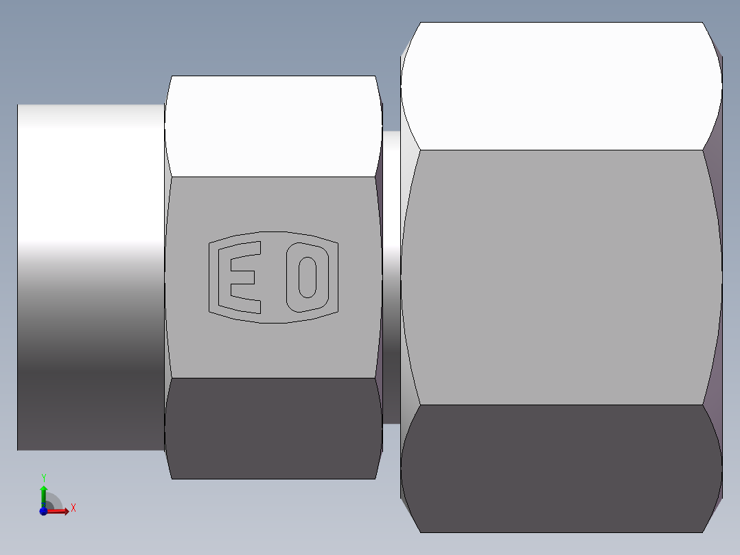 压力表接头-带螺母、7BD-04-20GDK+S前视图