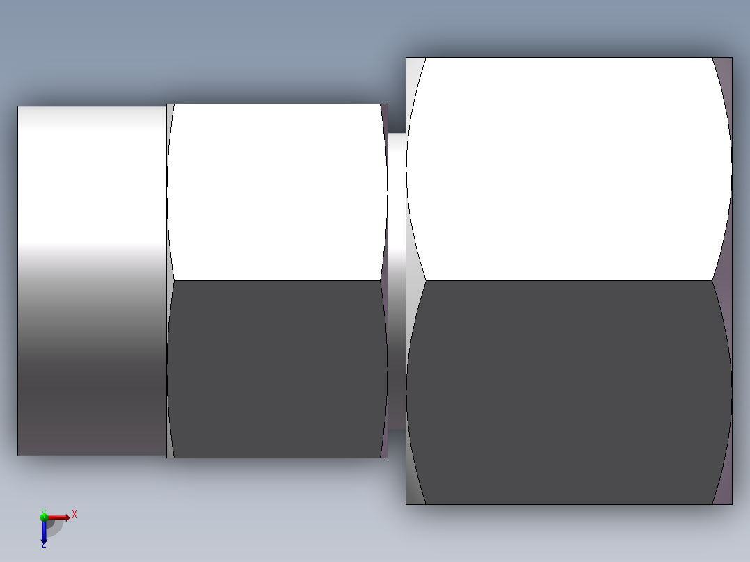 压力表接头-带螺母、7BD-04-20GDK+S俯视图
