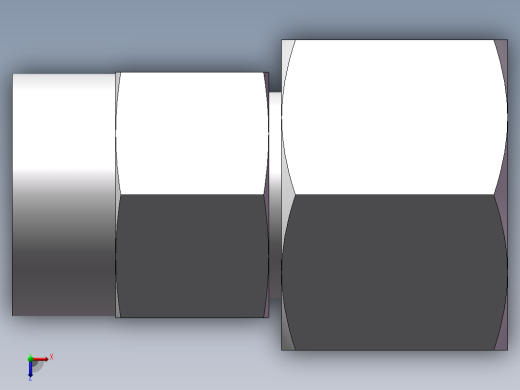 压力表接头-带螺母、7BD-04-20GDK+S俯视缩略图