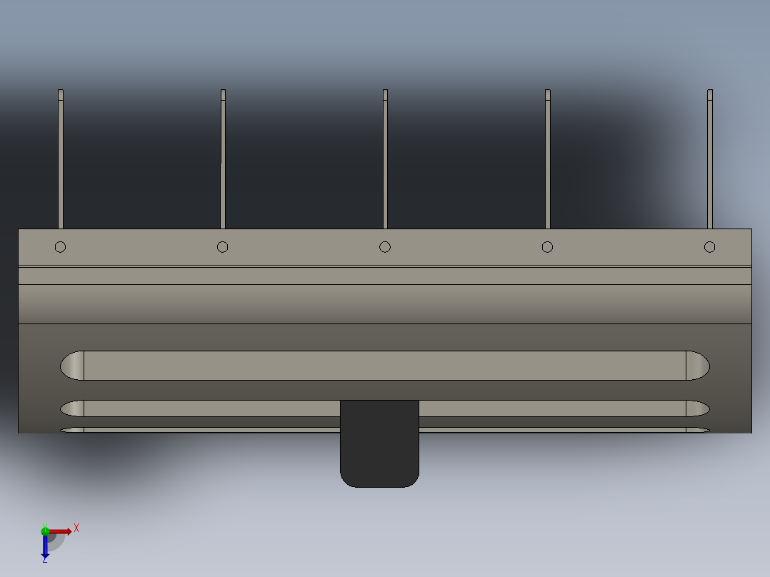 仪表板出风口俯视图