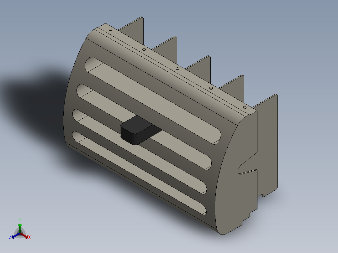 仪表板出风口正等轴测图