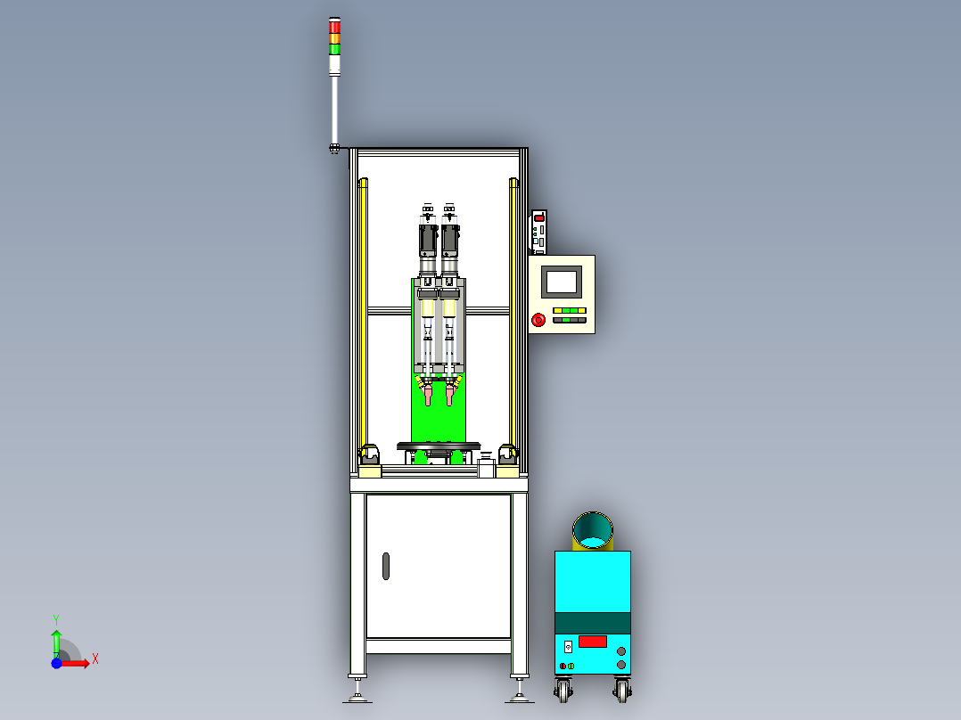半自动螺钉拧紧机前视图