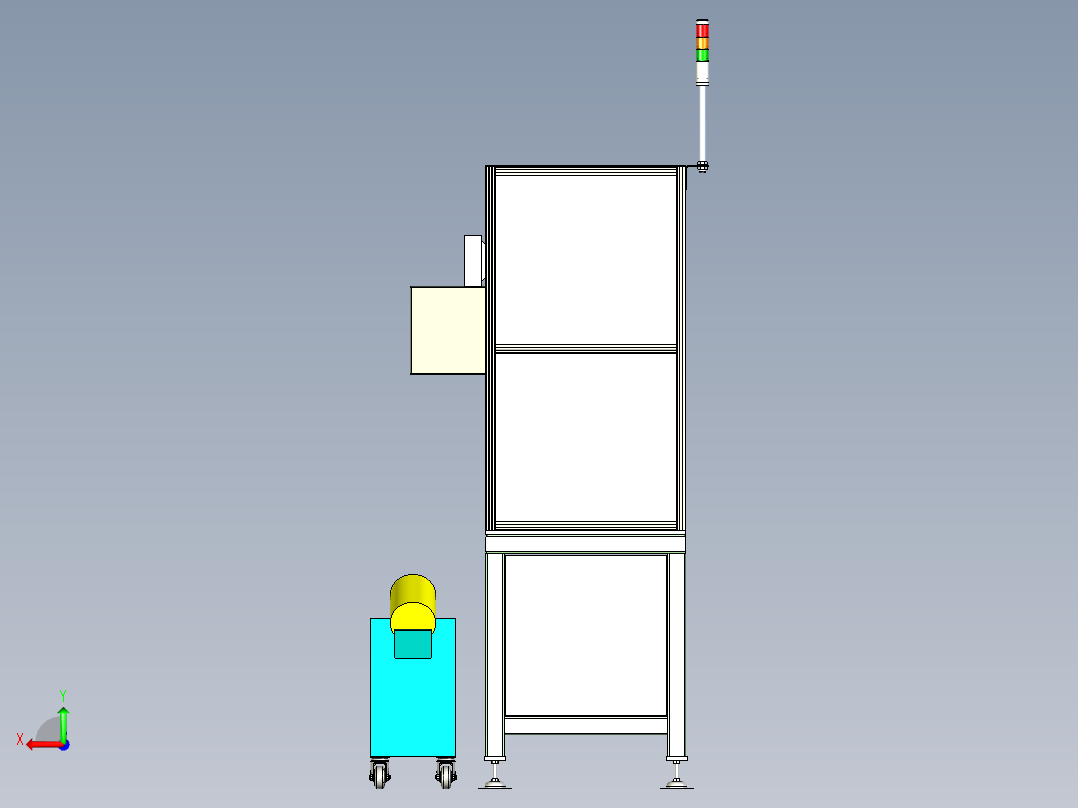 半自动螺钉拧紧机后视图