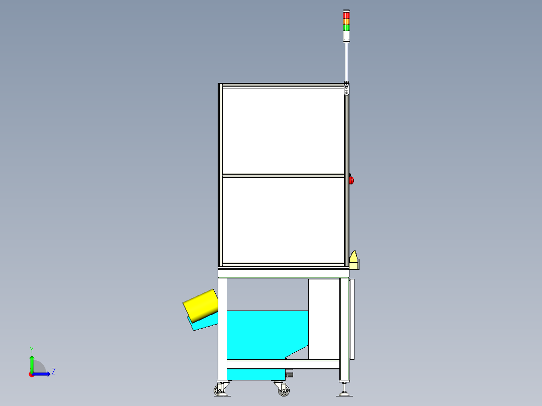 半自动螺钉拧紧机左视图