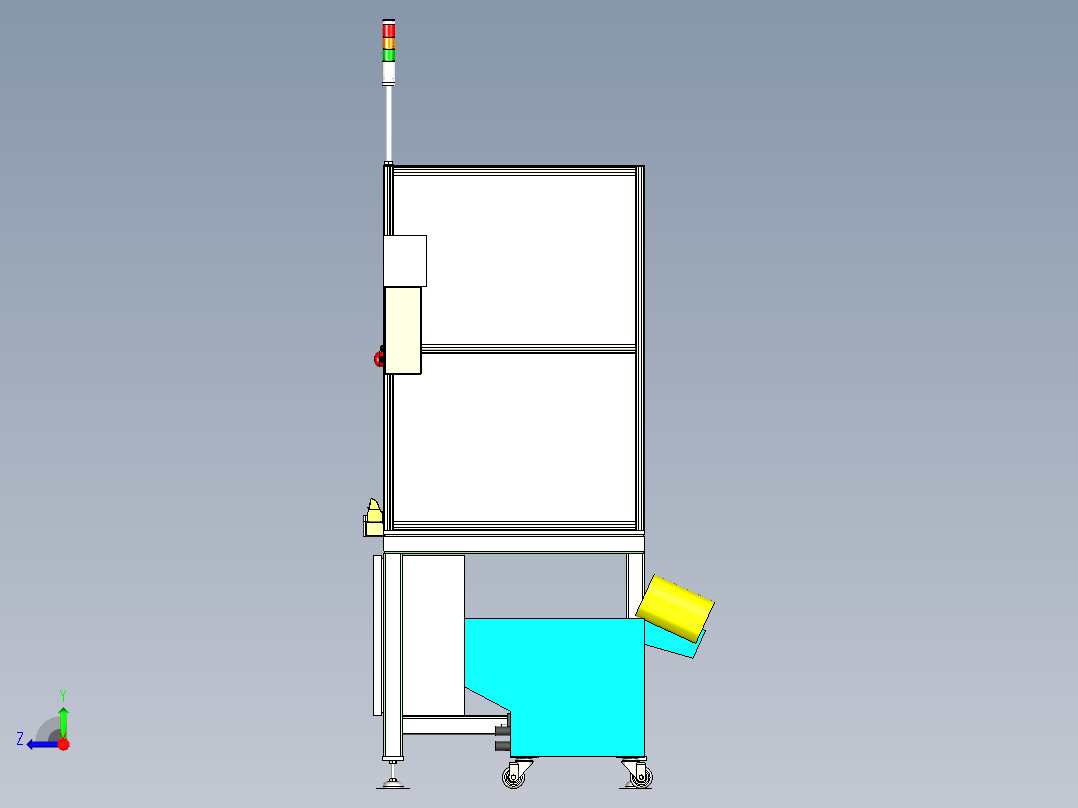 半自动螺钉拧紧机右视图