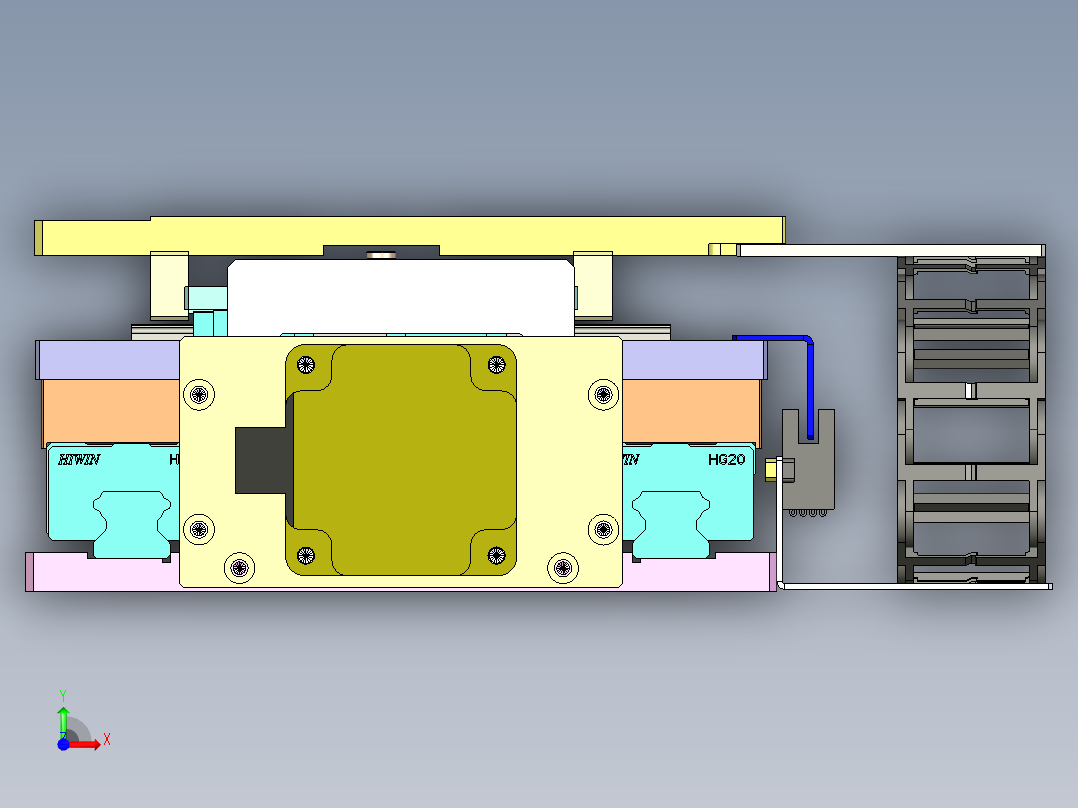 凸轮移载机构前视图