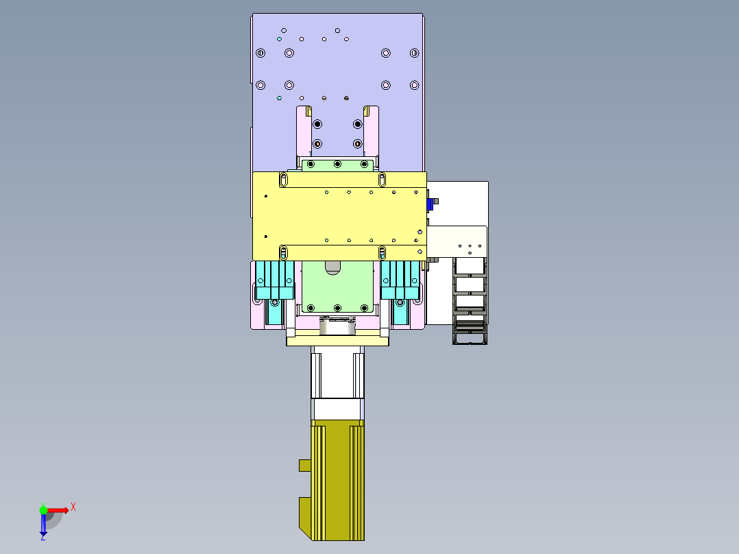 凸轮移载机构俯视图