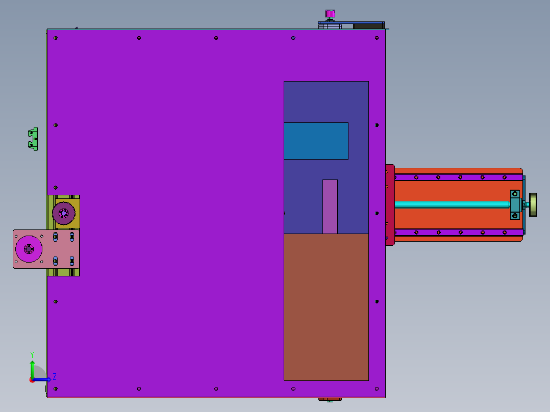 ZD31J数控机床  step左视图