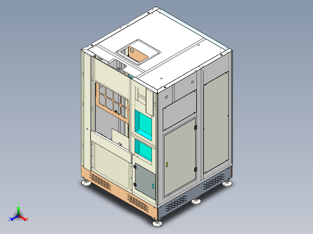 翻边机5台正等轴测图