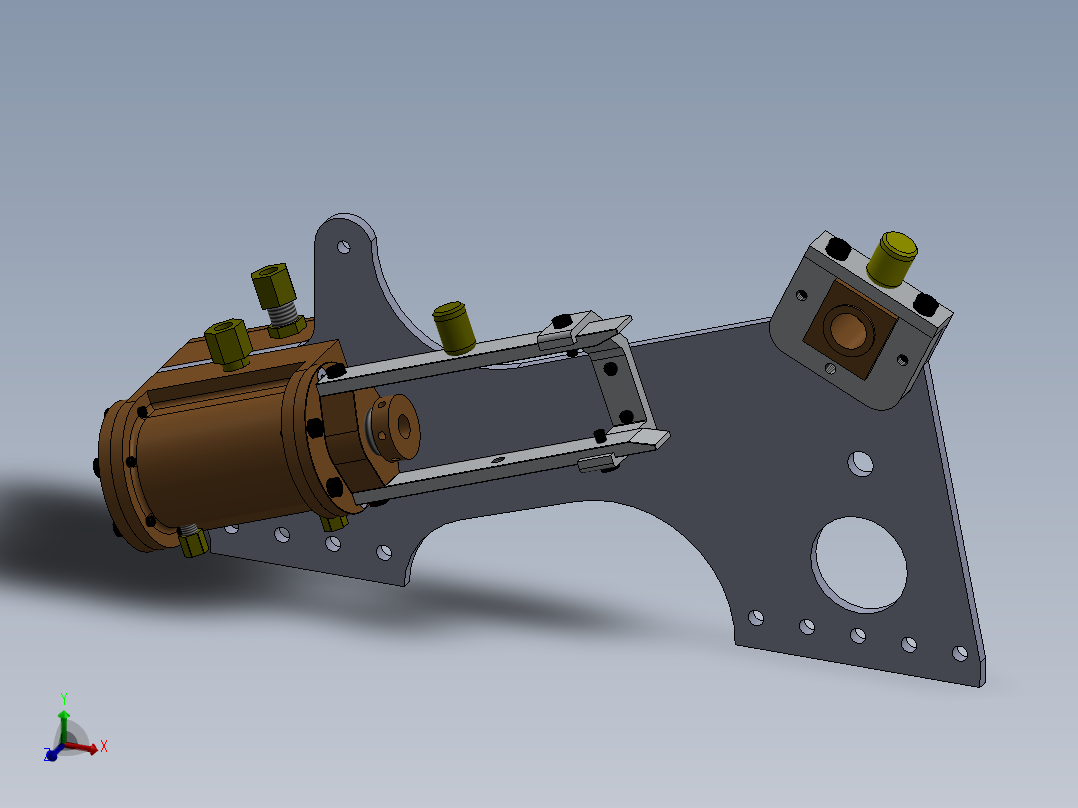 明轮船汽缸蒸汽机a-2x1-cylinder-steam-engine-模型格式为 -SW IGS
