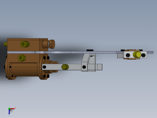 明轮船汽缸蒸汽机a-2x1-cylinder-steam-engine-模型格式为 -SW IGS俯视缩略图