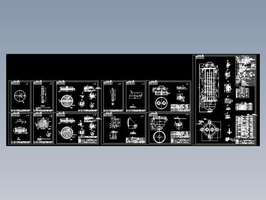 固定管板换热器（立式）的全套图纸