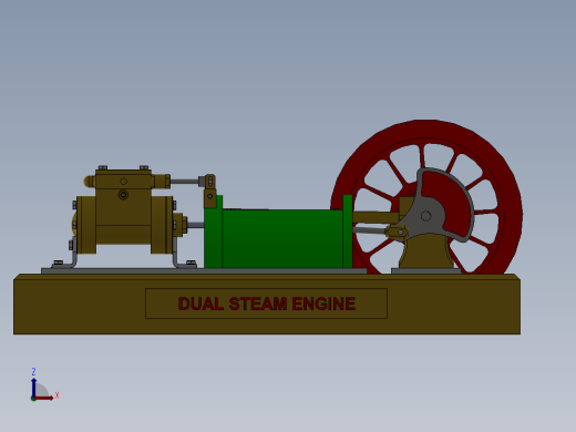 蒸汽机dual-steam-engine-2832-模型格式为 f3d sw