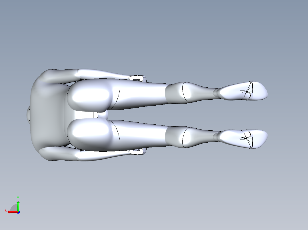 A0003915-人类模型人体驾驶员模型后视图