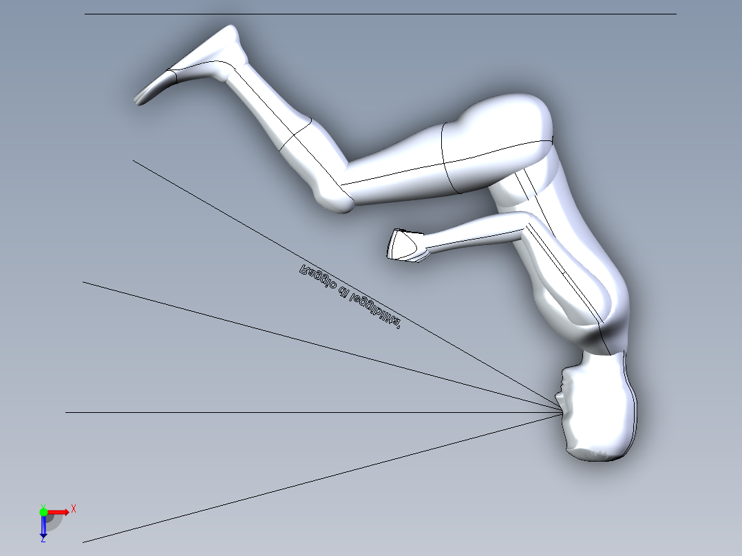 A0003915-人类模型人体驾驶员模型俯视图