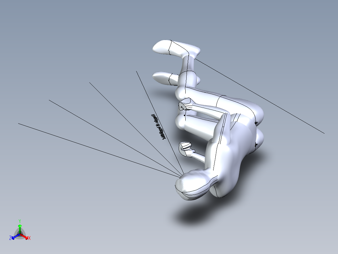 A0003915-人类模型人体驾驶员模型正等轴测图