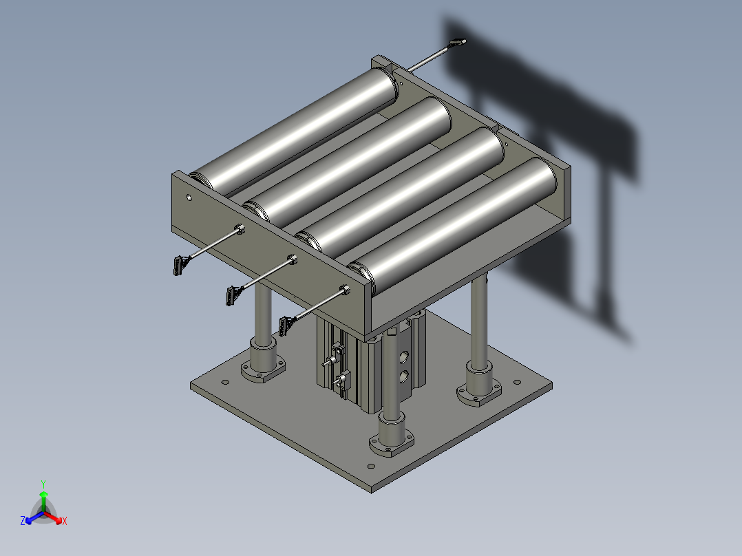 顶升平移机构-正等轴测图
