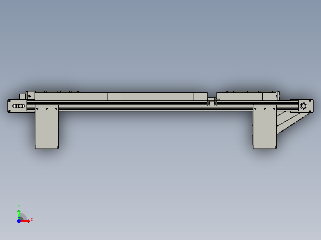 二次定位功能的电芯输送装置前视图