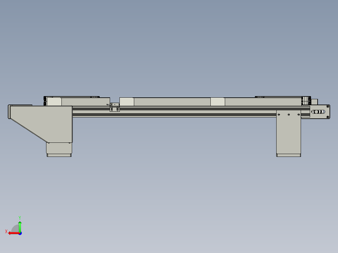 二次定位功能的电芯输送装置后视图