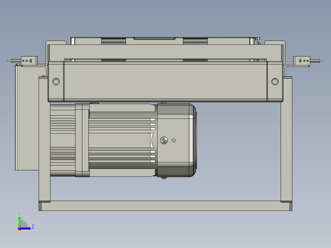 二次定位功能的电芯输送装置左视图