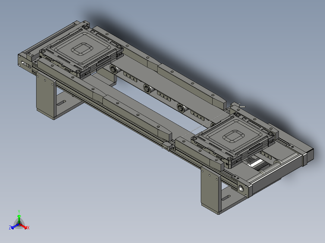 二次定位功能的电芯输送装置正等轴测图