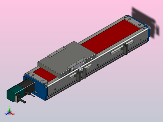 1带750W伺服电机和200mm冲程的线性致动器XNTD10-BC-200