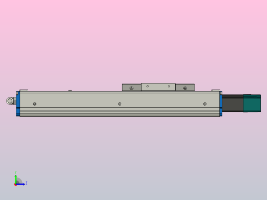 1带750W伺服电机和200mm冲程的线性致动器XNTD10-BC-200左视缩略图