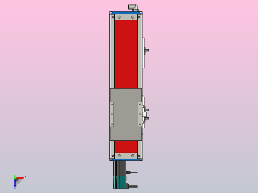 1带750W伺服电机和200mm冲程的线性致动器XNTD10-BC-200俯视缩略图