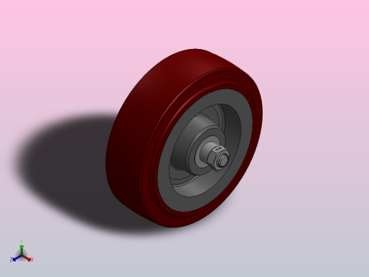 脚轮Colson-6_06208_929正等轴测缩略图