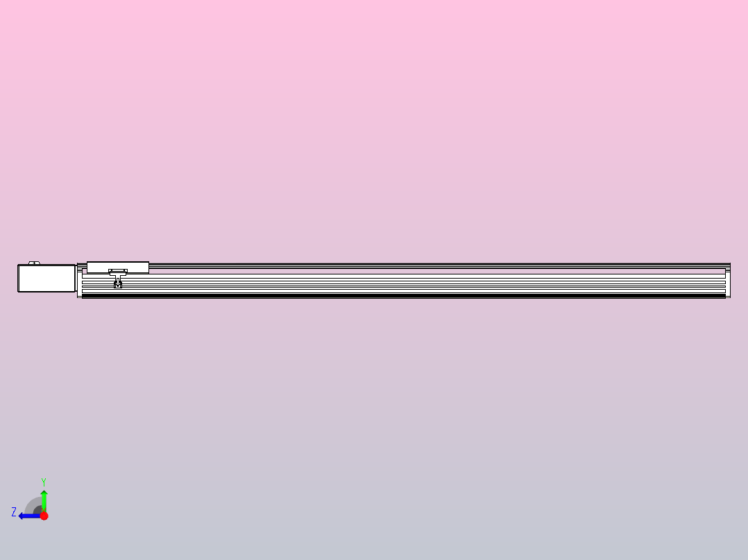 皮带直线轴半封闭可选导轨TPA-HNB-202D-140-L1750-MR-C-P75-N3右视图
