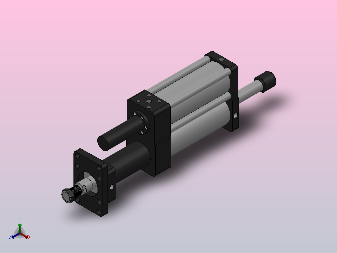 MPTD-5T系列可调型[MPTD-80-100-10-5T-50-M2-S1-0°]气压增压缸主视图