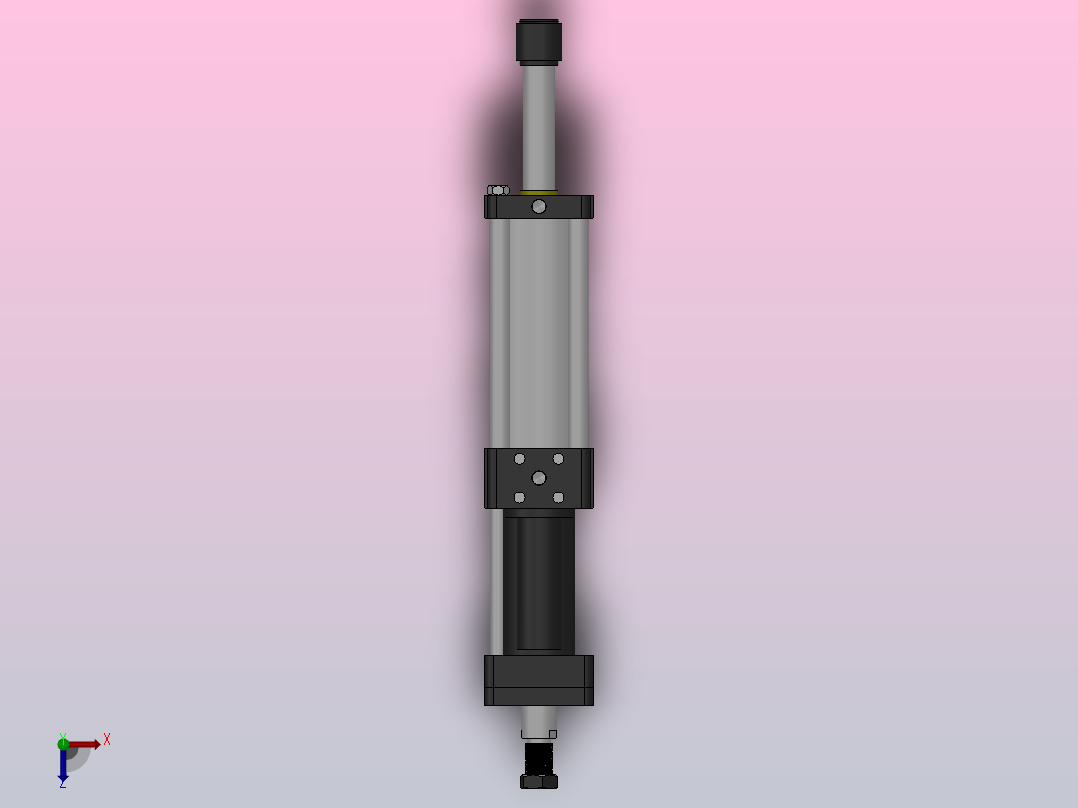 MPTD-5T系列可调型[MPTD-80-100-10-5T-50-M2-S1-0°]气压增压缸俯视图