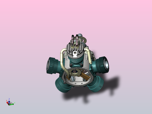 发动机引擎solidworks装配体