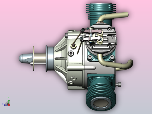 发动机引擎solidworks装配体右视缩略图