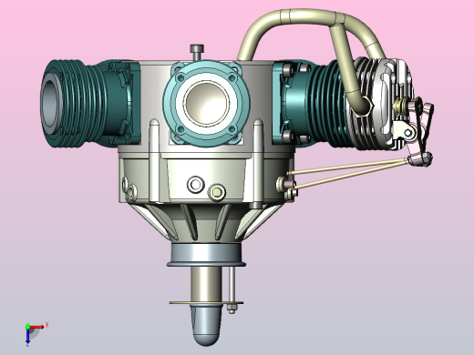 发动机引擎solidworks装配体俯视缩略图